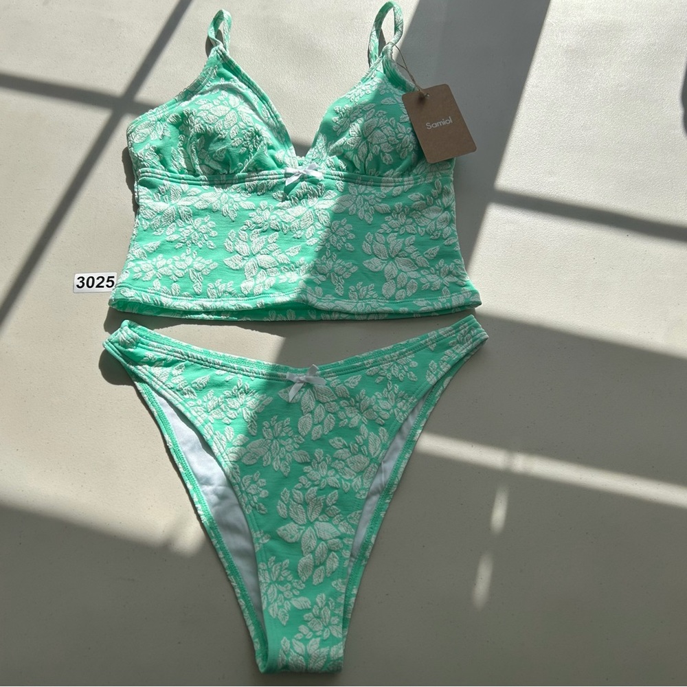 Samiol Small Green Tankini Set Floral